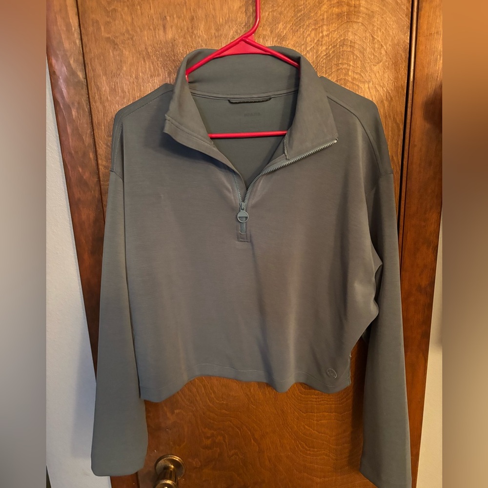 Prana Charcoal Quarter-Zip Top